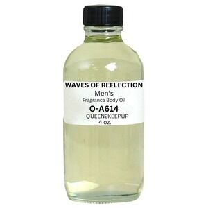 Waves of Reflection Men's Body Oil Elegant Woody and Floral Fragrance Scent 4 oz